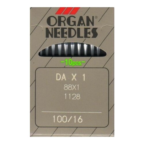 фото Набор игл для промышленных швейных машин organ needles № 100, 10 штук, арт. dax1