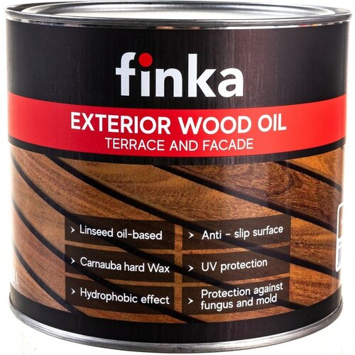 Масло для террас и фасадов Finka Exterior Wood Oil Нazelnut, 2.2 л артикул FO-22H