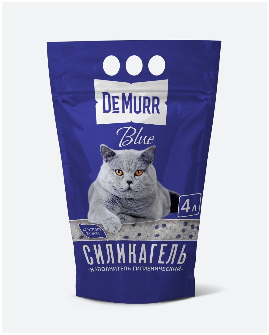 Силикагелевый наполнитель DeMurr Blue 4л - фотография № 1