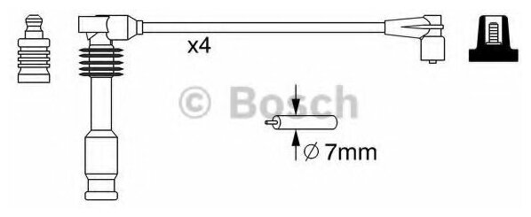 Комплект высоковольтных проводов Bosch 0 986 357 237