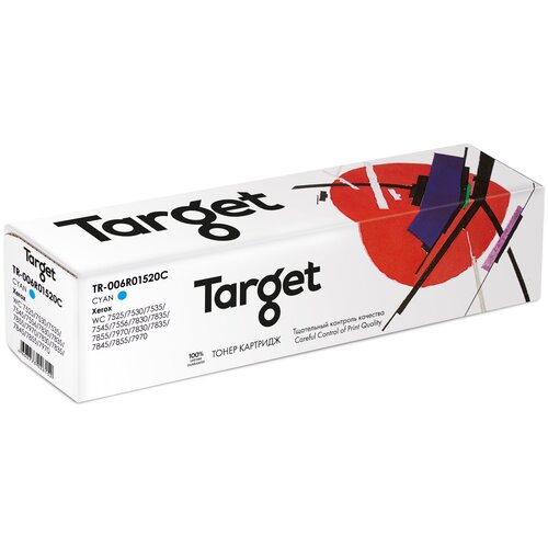 Тонер-картридж Target 006R01520C, голубой, для лазерного принтера, совместимый тонер картридж nv print nv 006r01520 для xerox workcentre 7545 7556 голубой ресурс 15000 стр