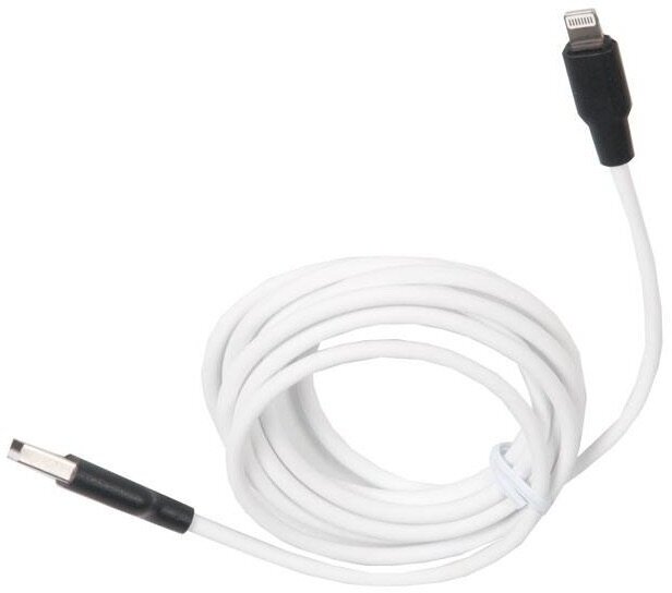Cable / Кабель USB HOCO X21 Plus Silicone для Lightning, 2.4 A, длина 2.0 м, белый