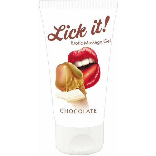 Лубрикант на водной основе Orion Lick-it Chocolate, 50 мл съедобный массажный гель lick it erotic massage gel strawberry 50 мл