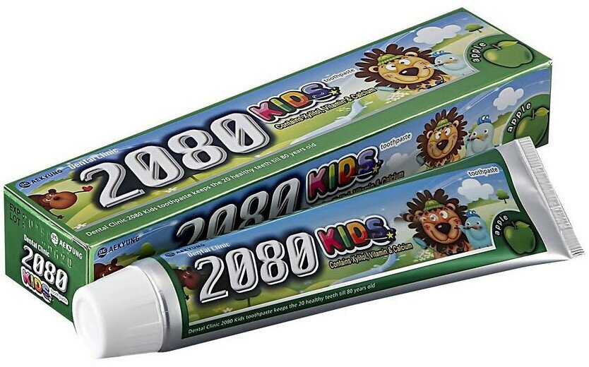 Kerasys DC 2080 Toothpaste Kids Детская зубная паста, яблоко 80 г (Kerasys, ) - фото №8