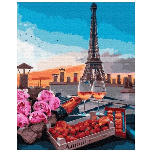 Картина по номерам Романтический ужин в Париже, 40x50 см картина по номерам зонт в париже 40x50 см