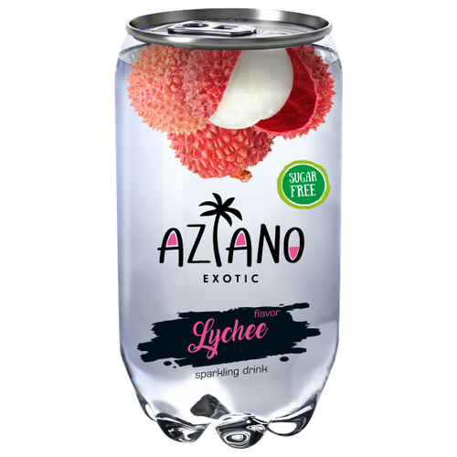 Газированный напиток Aziano Lychee, 0.35 л