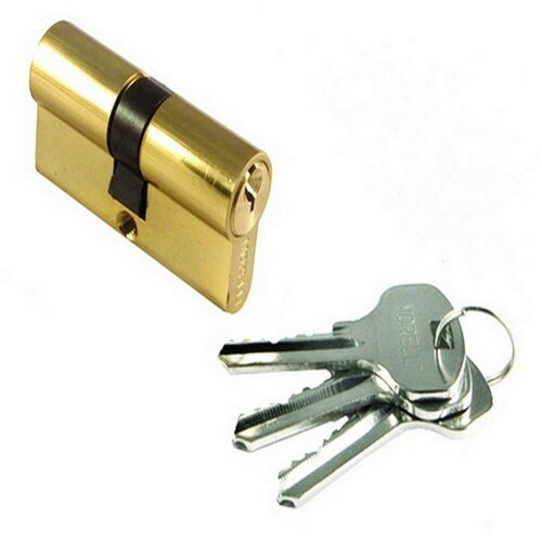 Цилиндр замка, 60мм, 60C PG, золото, ключ-ключ