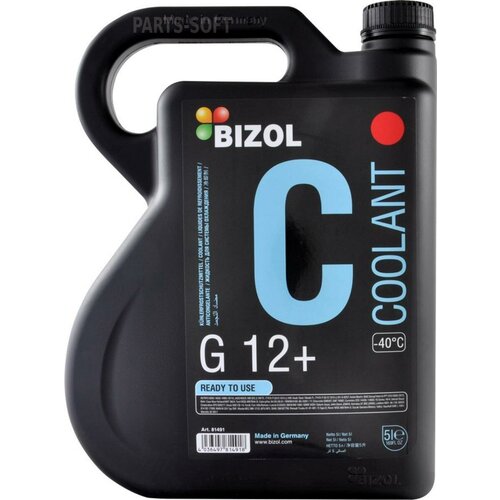 BIZOL 81491 Антифриз Coolant G12+ (-40) (5л)