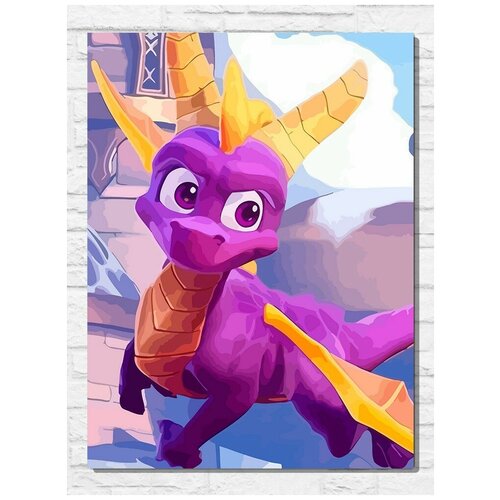 Картина по номерам на холсте игра Spyro Reignited Trilogy - 11526 В 30x40 картина по номерам на холсте игра spyro reignited trilogy ps xbox pc switch 11208 г 60x40