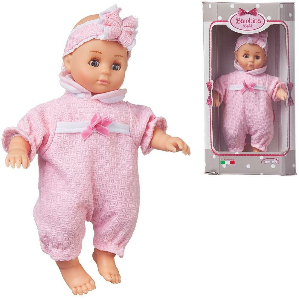 Кукла DIMIAN Bambina Bebe Пупс в текстурном розовом костюмчике, 20 см BD1651-M37/w(2)