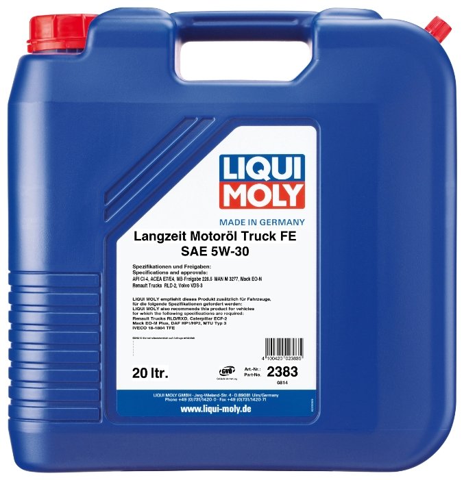 Liqui moly Масло Моторное Langzeit-Motoroil Truck Fe 5w-30 20l