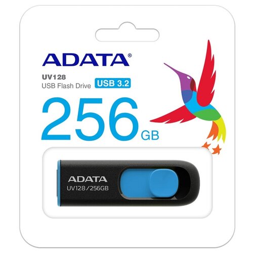 USB флешка 256Gb AData UV128 blue USB 3.2 Gen 1