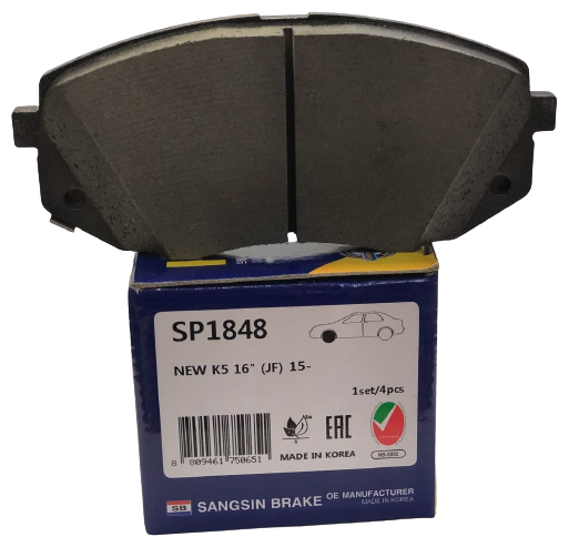 Дисковые тормозные колодки передние SANGSIN BRAKE SP1848 (4 шт.)