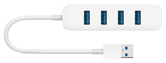 USB-концентратор Xiaomi XMFXQ01QM, разъемов: 5, белый