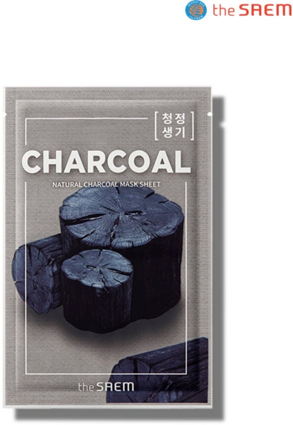 The Saem Тканевая маска Natural Charcoal Mask Sheet, 21 мл.