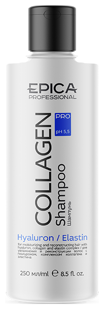 Шампунь для увлажнения и реконструкции волос / Collagen Pro 250 мл