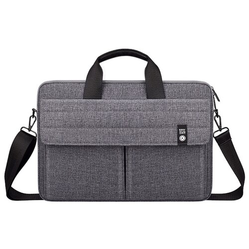 фото Сумка mypads st08 из качественной импортной нейлоновой непромокаемой ткани для ноутбука macbook pro air xiaomi lenovo hp asus 12.5 / 12.6 / 13.3 дюйма с большим раздельным передним отделением на липучках мужская женская серого цвета