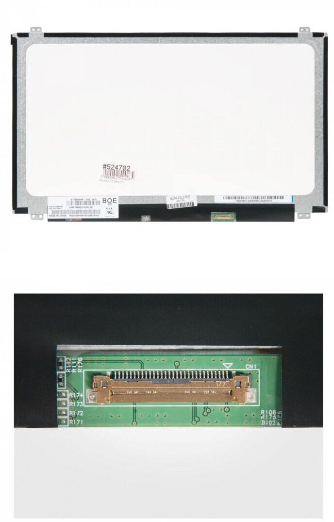 The matrix / Матрица 15.6 Glare NT156WHM-N32, WXGA HD 1366x768, 30 Lamels DisplayPort, cветодиодная, UP-DOWN BKT