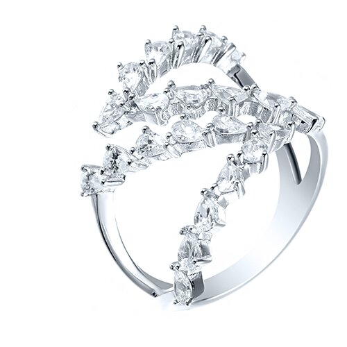 фото Element47 кольцо из серебра 925 пробы с кубическим цирконием sr26747-w6_ko_002_wg, размер 17