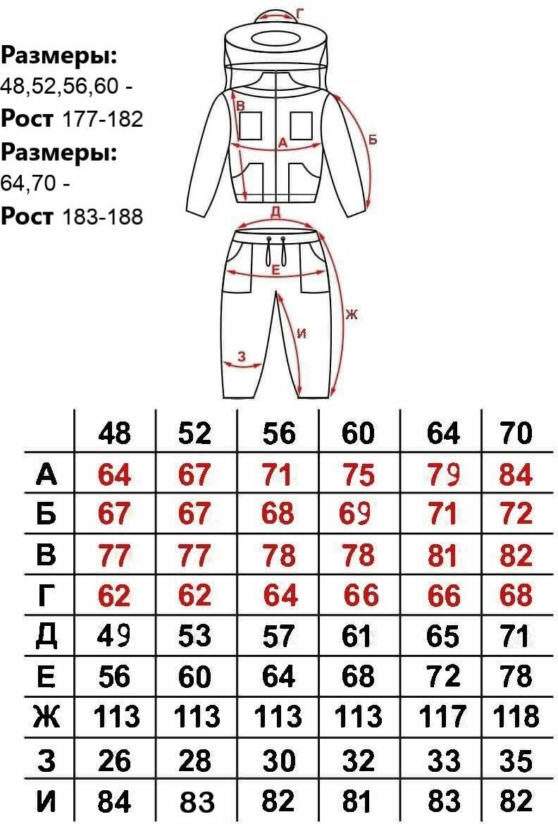 Брюки пчеловода Камуфляж размер 56