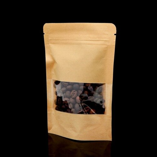 Пакет Zip-lock Крафт с прямоугольным окном 10 х 15 см50 шт 683₽