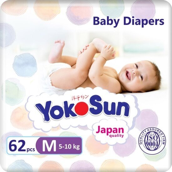 Подгузники Yokosun М (5-10 кг) 62 шт