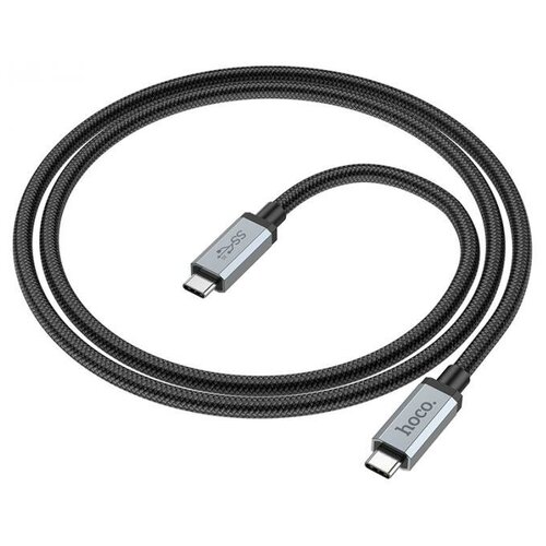 Кабель Type-C HOCO US06 USB3.2 20Gbps, 100W, 5.0А, длина 1.0м, черный кабель type c hoco us06 usb3 2 20gbps 100w 5 0а длина 1 0м черный