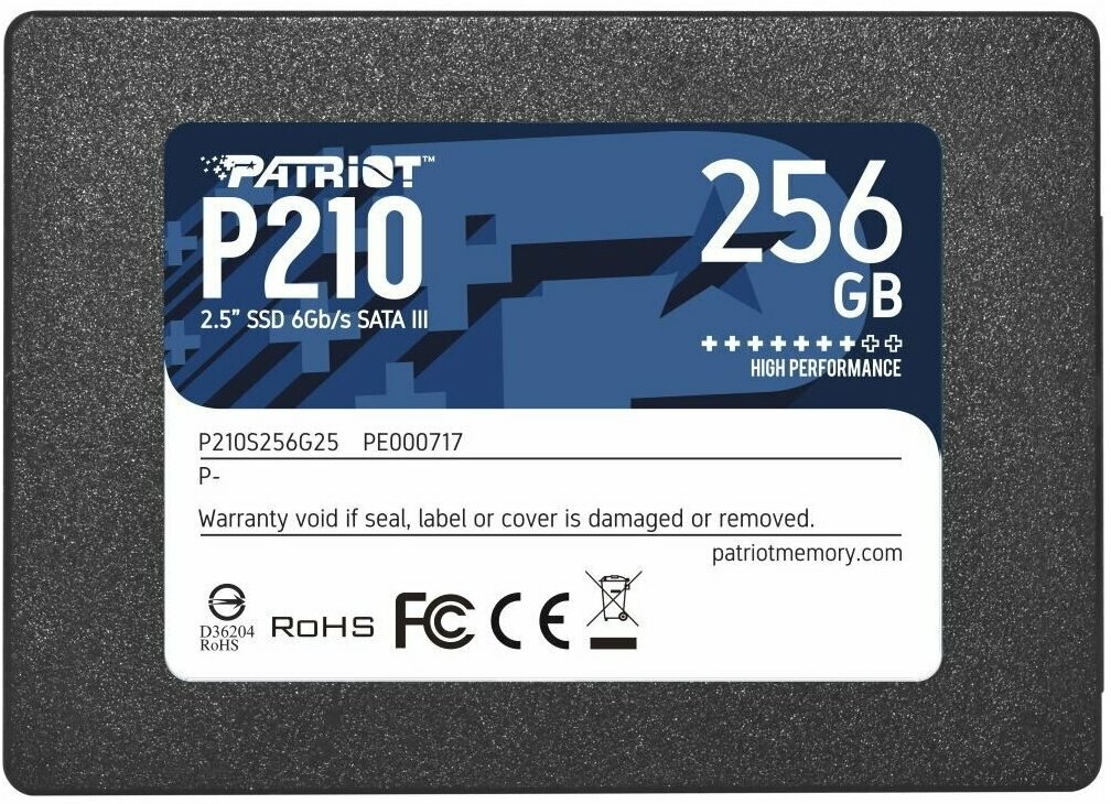 Твердотельный накопитель Patriot Memory P210 256 ГБ SATA P210S256G25