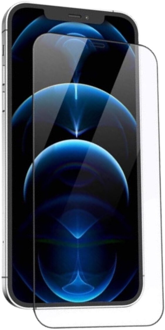 Защитное стекло для iPhone 12 /Бронь для iPhone 12 Pro с черной рамкой