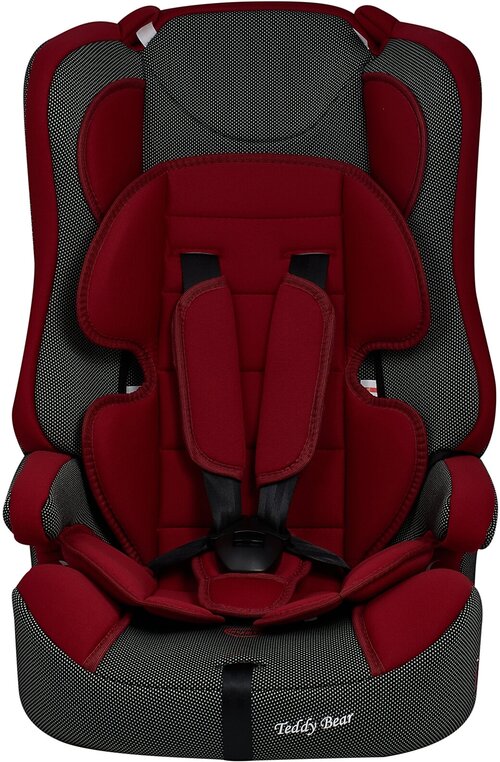 Автокресло группа 1/2/3 9-36 кг Teddy Bear 513 RF DEEP RED+BLACK DOT