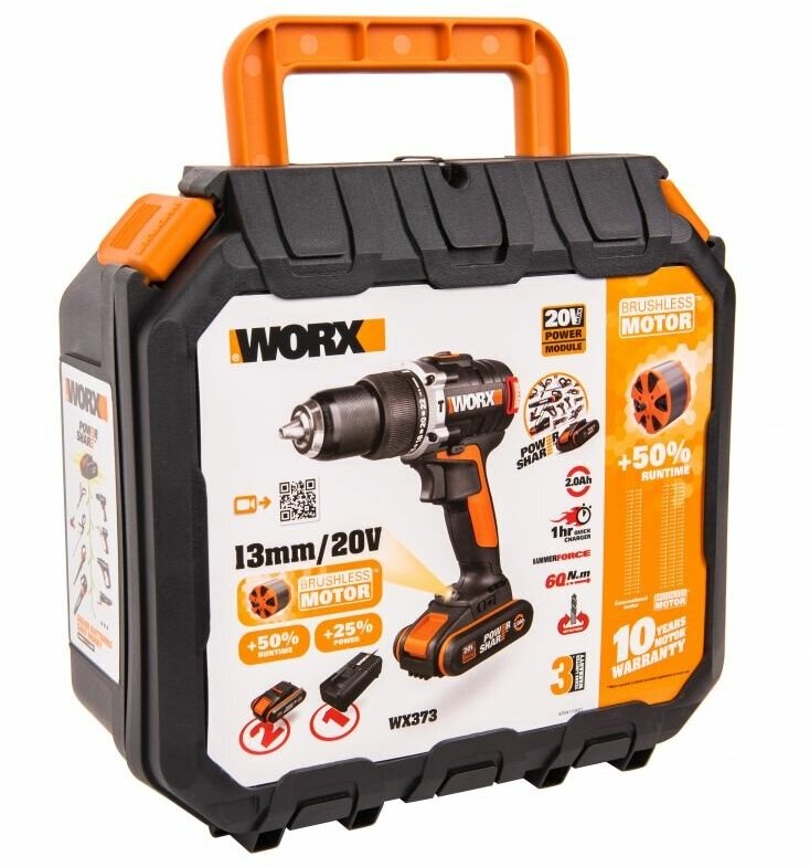 Аккумуляторная ударная дрель-шуруповерт Worx WX373 - фотография № 5