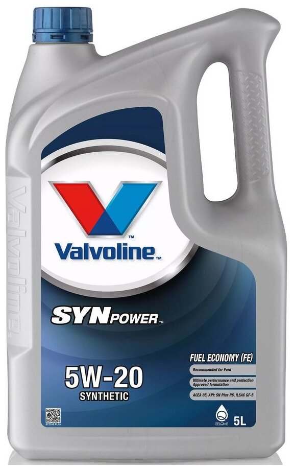 Синтетическое моторное масло VALVOLINE SynPower FE 5W-20