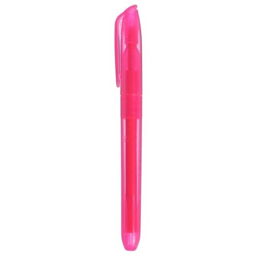 Маркер-текстовыделитель скошенный 5 мм, розовый, 6 штук