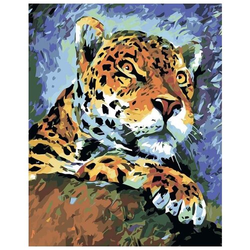 картина по номерам дерзкий кот 40x50 см живопись по номерам Картина по номерам Леопард, 40x50 см, Живопись по Номерам