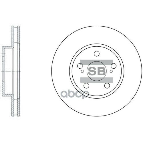 Диск Тормозной Передний Toyota Prius 1,5 03-09 Sd4013 Sangsin brake арт. SD4013