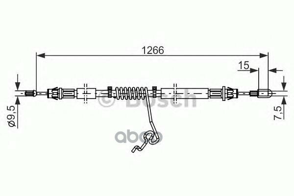 Трос Ручного Тормоза Bosch арт. 1987482281