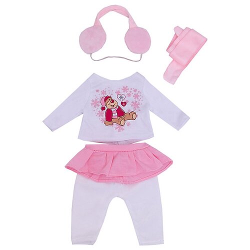 Junfa toys Комплект одежды и аксессуаров для кукол Baby Love BLC01 розовый