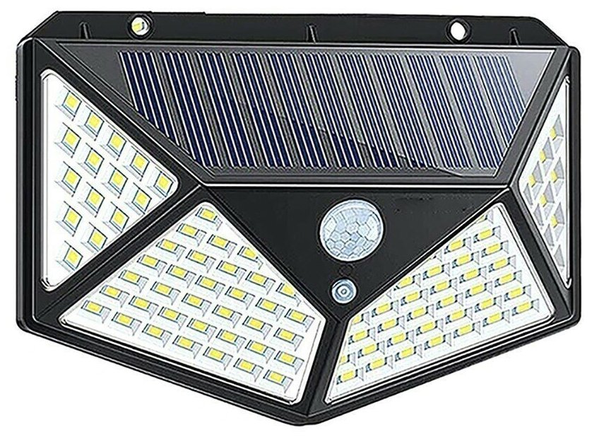 100 SMD LED Уличный светодиодный фонарь на солнечной батарее с датчиком движения