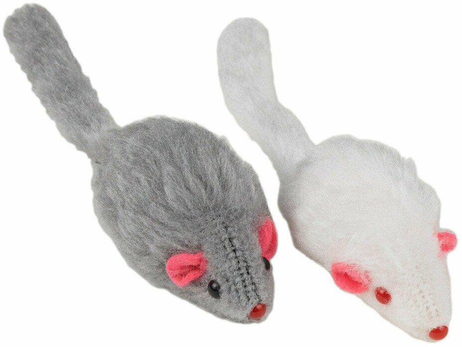 Игрушка для кошек Japan Premium Pet Меховые мышки с кошачьей мятой пробуждающие инстинкт охотника.