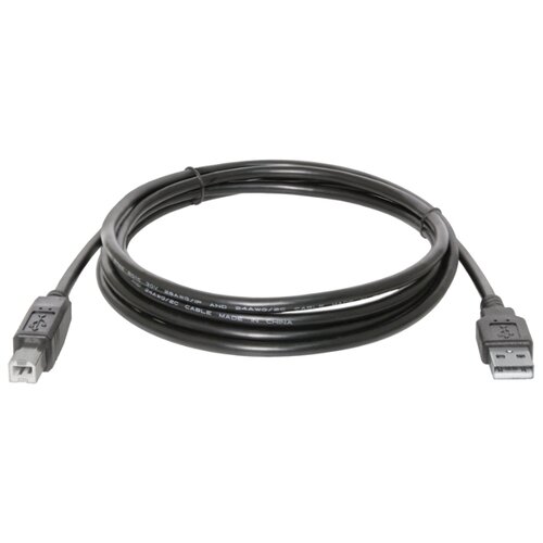 Кабель Defender USB04-10 USB2.0 (A) - USB (B), 3м, черный кабель удлинитель usb 2 0 a m usb a m черный папа папа 3 м с фильтром аа