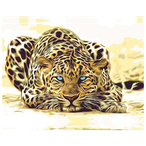 Картина по номерам Затаившийся леопард, 40x50 см
