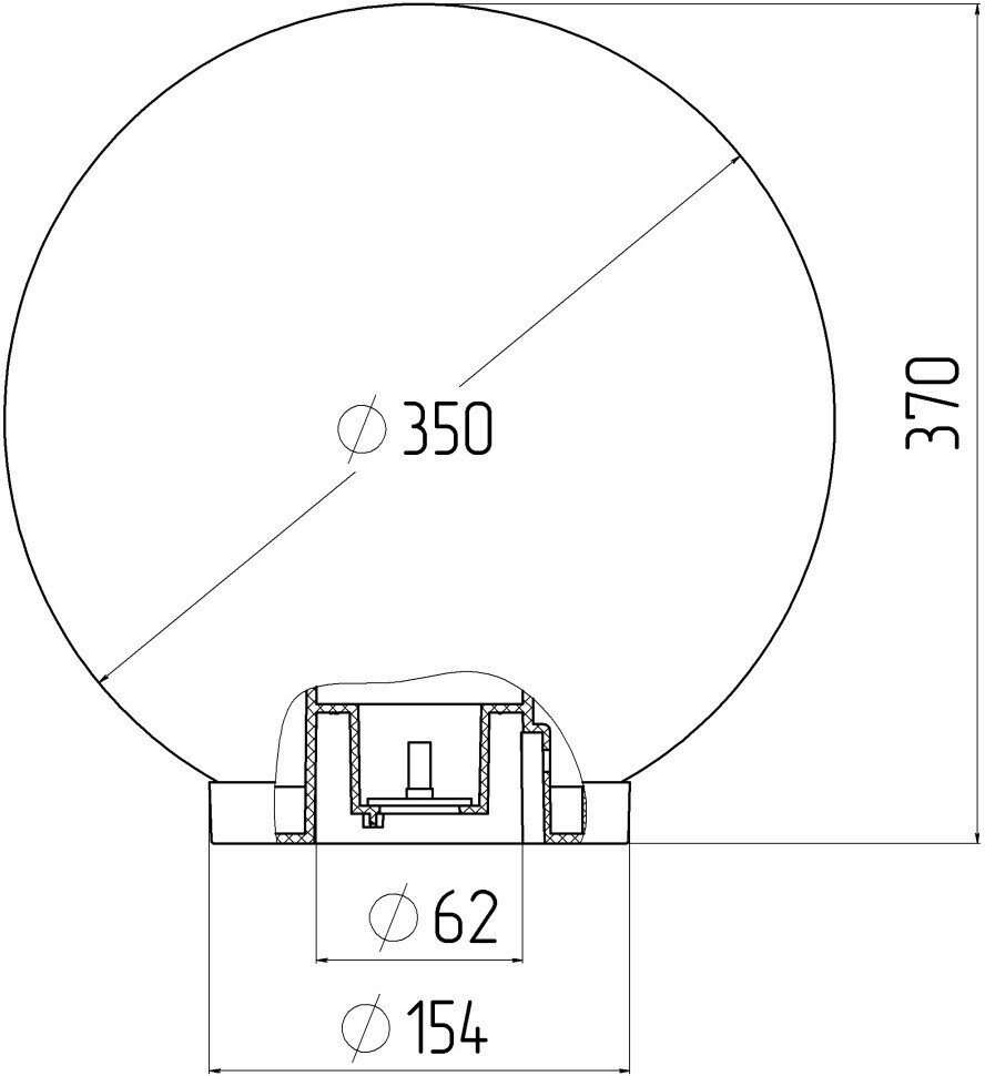 Садово-парковый светильник на столб Эра НТУ 01-100-351 (Б0048738) - фото №3