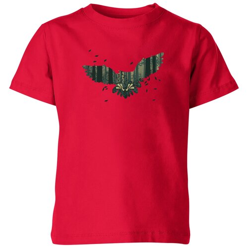 Футболка Us Basic, размер 4, красный мужская футболка летящая сова и зеленый лес 2xl красный