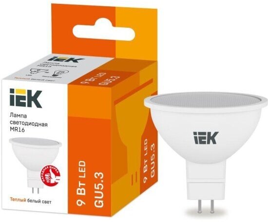 Светодиодная лампа Iek MR16 софит 9Вт 230В 3000К GU5.3 LLE-MR16-9-230-30-GU5