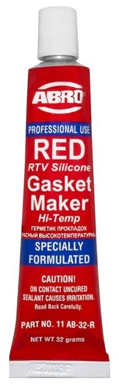 ABRO. Masters Герметик прокладок 32г красный высокотемпературный силиконовый. 11AB32R