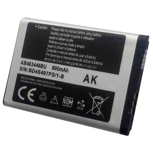 аккумулятор samsung ab463446bu 800 мач для samsung e1080 Аккумулятор Samsung AB463446BU 800 мАч для Samsung E1080