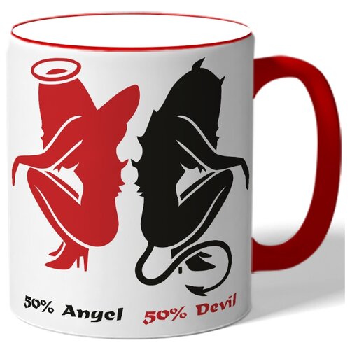 фото Кружка 50% ангел, 50% дьявол drabs