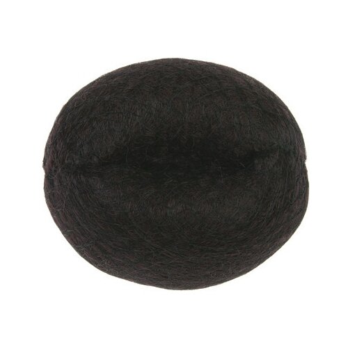 фото Валик для прически "dewal", искусственный волос + сетка, цвет коричневый, диаметр 14 см