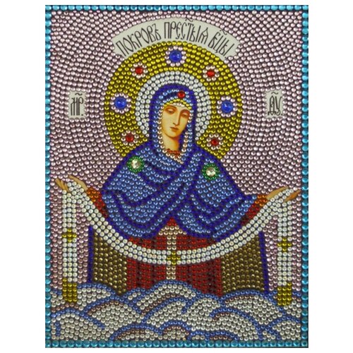 фото Покров пресвятой богородицы набор для выкладывания стразами 28х22 преобрана 66