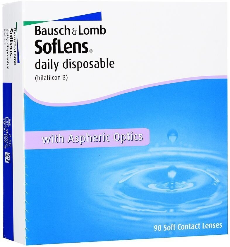 Контактные линзы Bausch & Lomb Soflens Daily Disposable, 90 шт., R 8,6, D -2,5